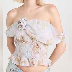WAYFOff Shoulder Smocked Top